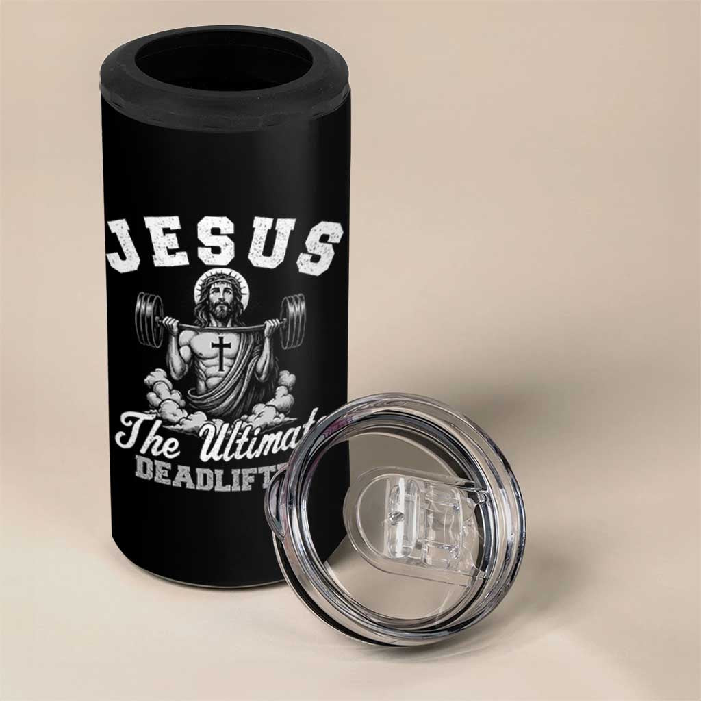 Jesus Deadlifting 4 in 1 Can Cooler Tumbler The Ultimate Deadlifter Christian