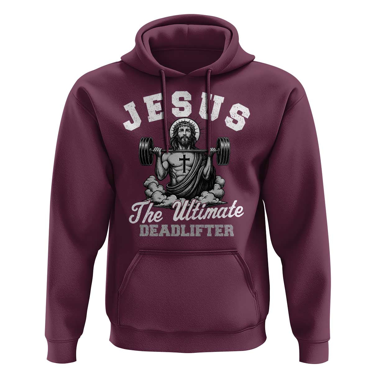 Jesus Deadlifting Hoodie The Ultimate Deadlifter Christian