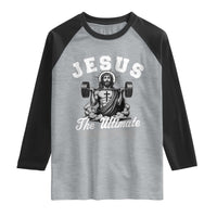 Jesus Deadlifting Raglan Shirt The Ultimate Deadlifter Christian