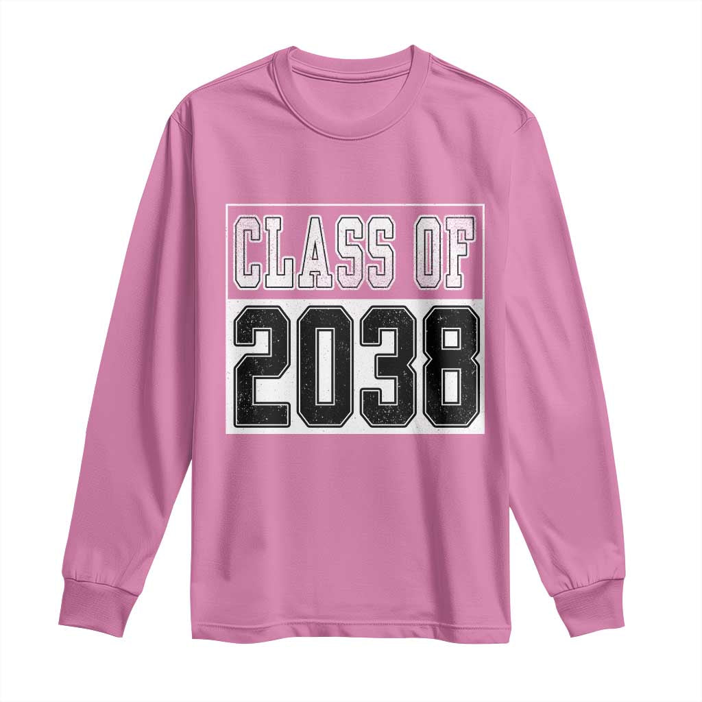 Class of 2038 Long Sleeve Shirt Grow With Me To Graduation - Wonder Print Shop