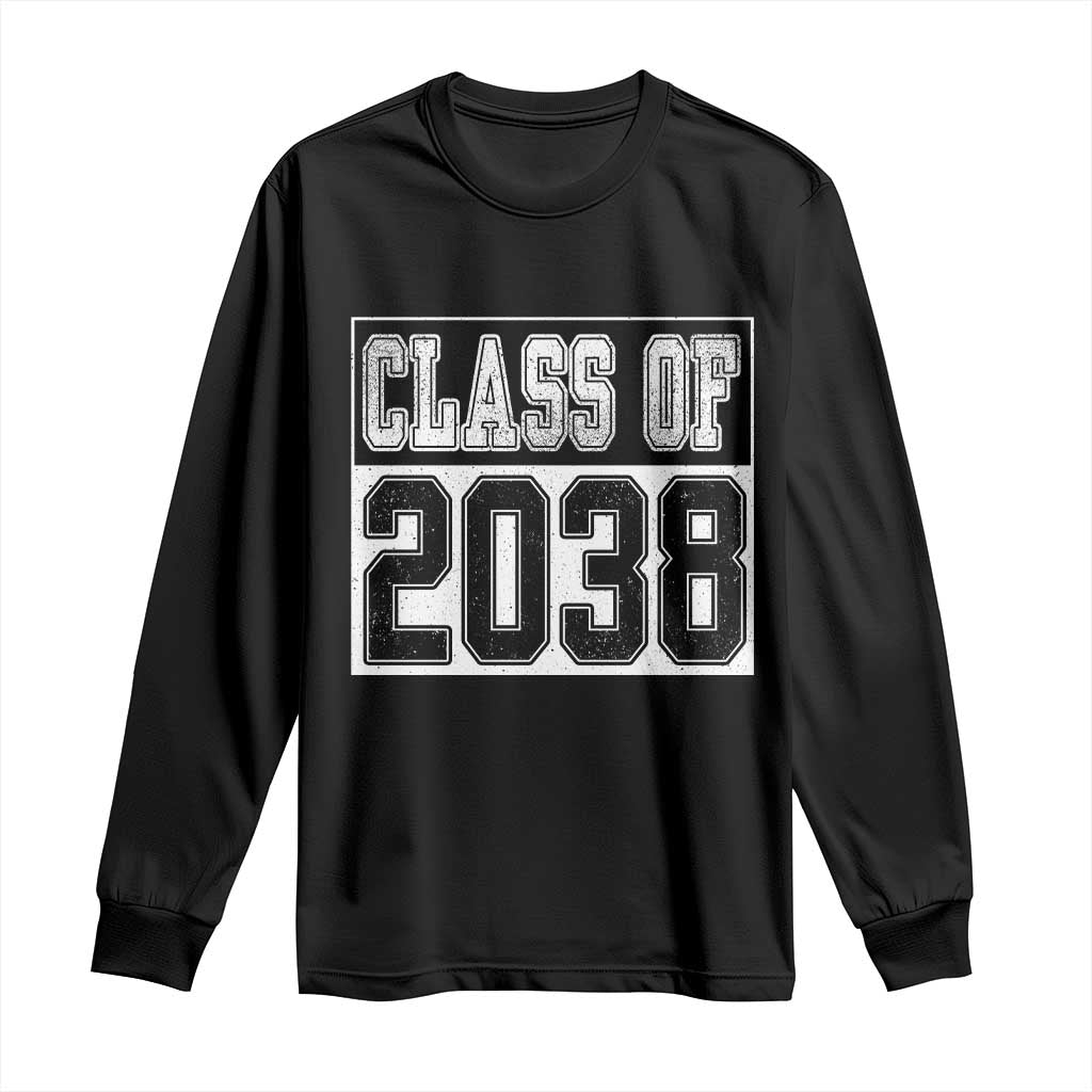 Class of 2038 Long Sleeve Shirt Grow With Me To Graduation - Wonder Print Shop