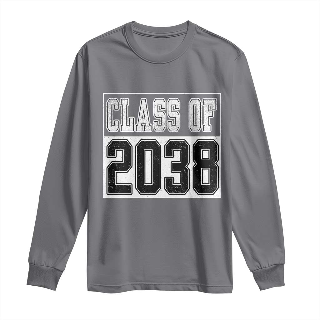 Class of 2038 Long Sleeve Shirt Grow With Me To Graduation - Wonder Print Shop