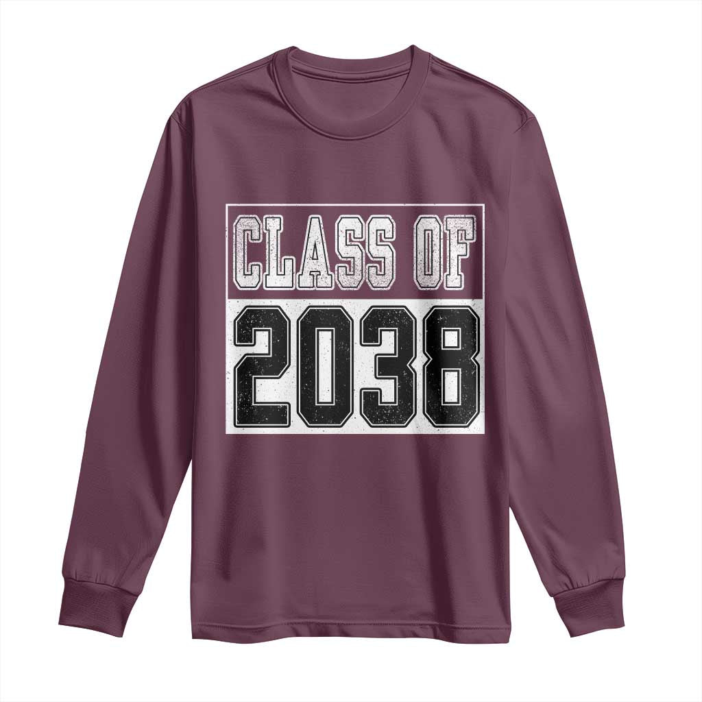 Class of 2038 Long Sleeve Shirt Grow With Me To Graduation - Wonder Print Shop
