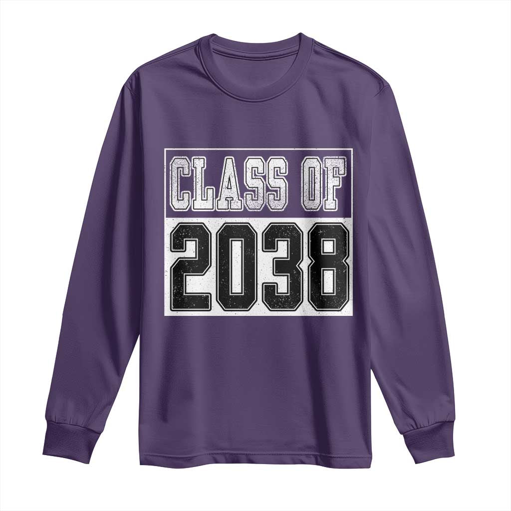 Class of 2038 Long Sleeve Shirt Grow With Me To Graduation - Wonder Print Shop