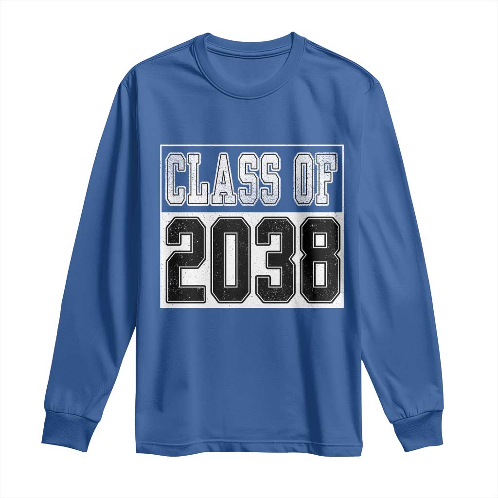 Class of 2038 Long Sleeve Shirt Grow With Me To Graduation - Wonder Print Shop