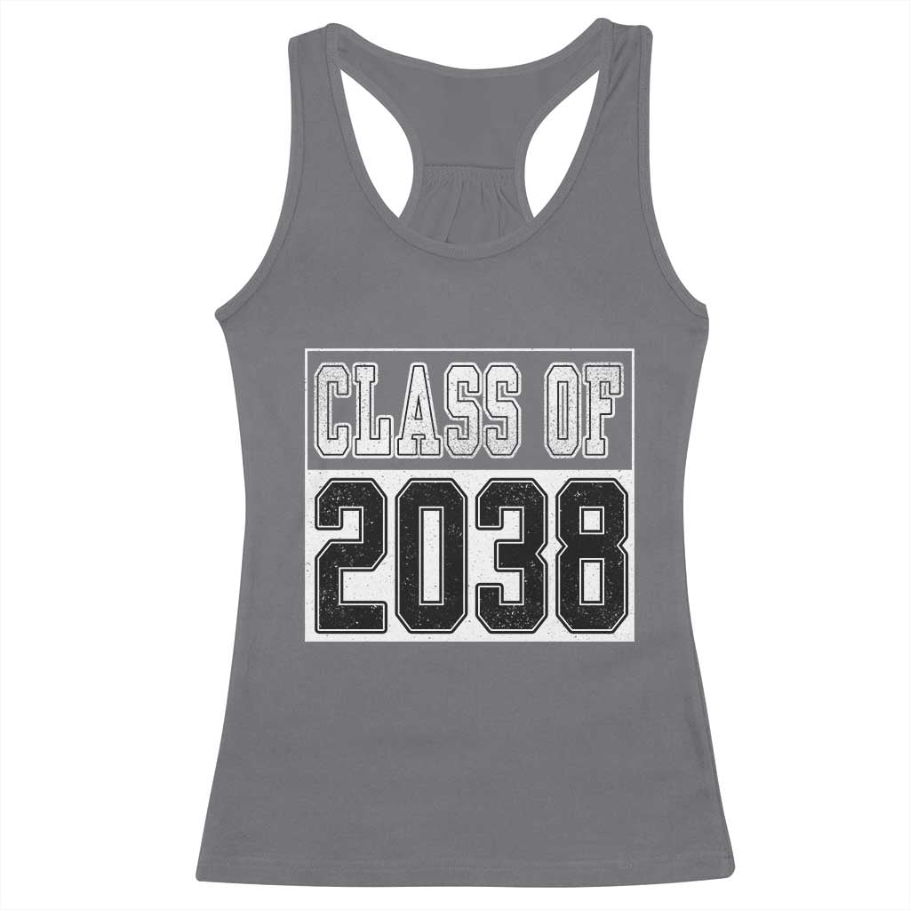 Class of 2038 Racerback Tank Top Grow With Me To Graduation - Wonder Print Shop