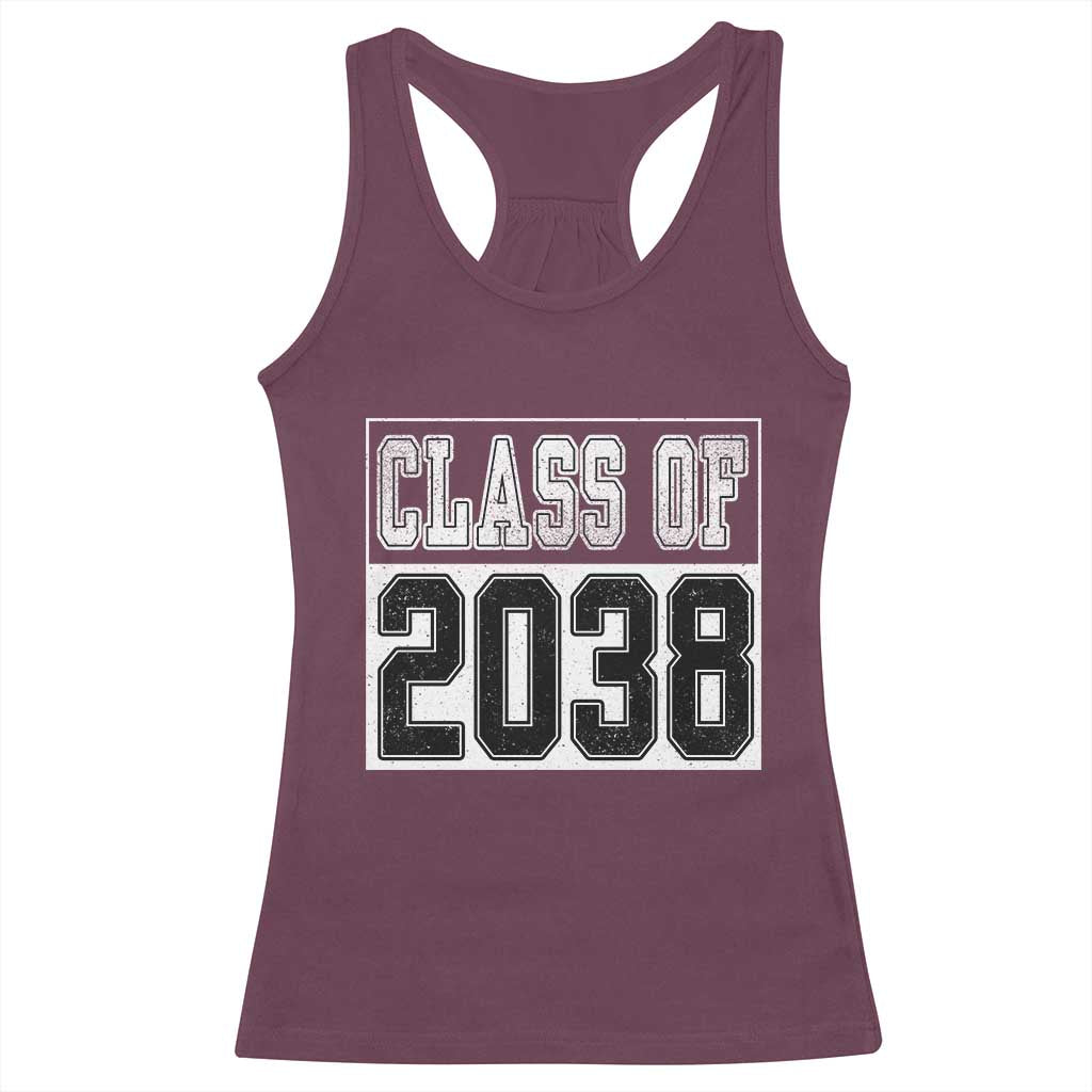 Class of 2038 Racerback Tank Top Grow With Me To Graduation - Wonder Print Shop