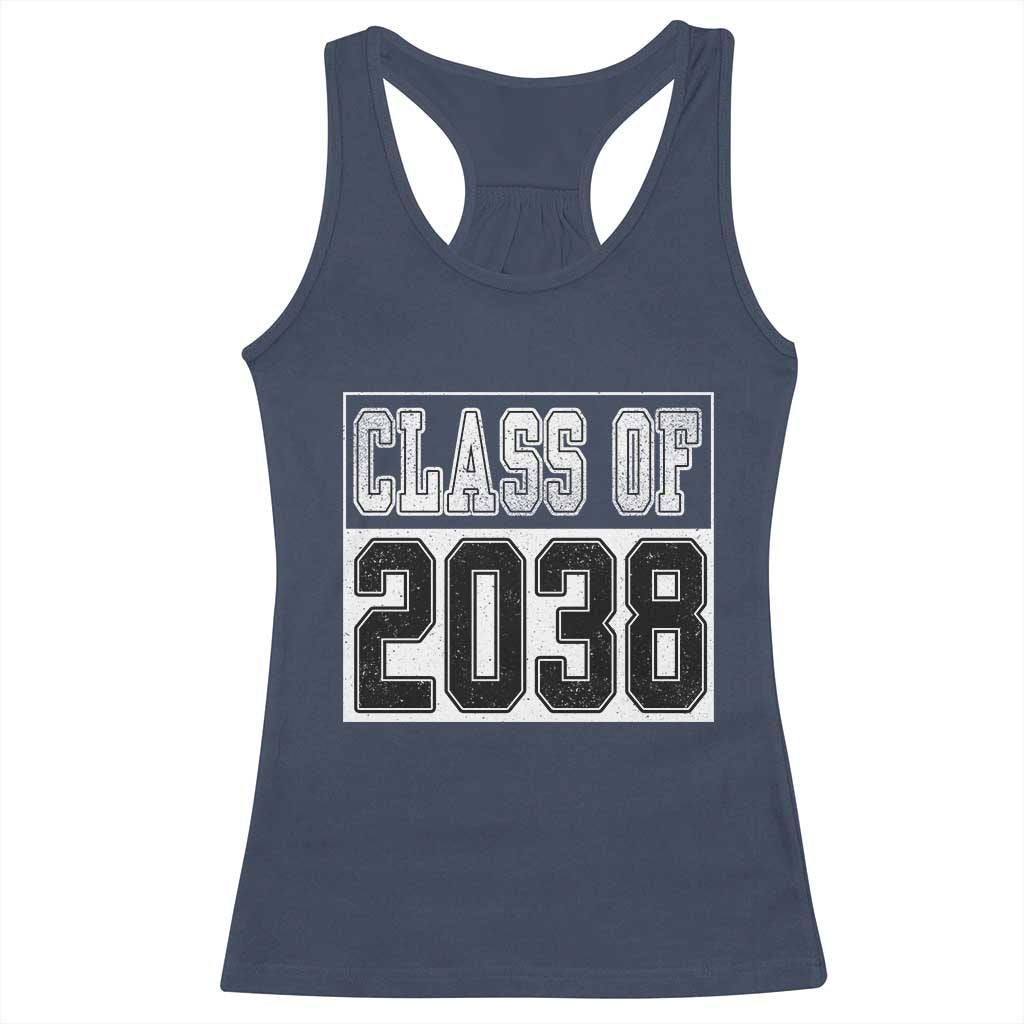 Class of 2038 Racerback Tank Top Grow With Me To Graduation - Wonder Print Shop