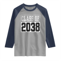Class of 2038 Raglan Shirt Grow With Me To Graduation - Wonder Print Shop