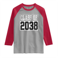 Class of 2038 Raglan Shirt Grow With Me To Graduation - Wonder Print Shop