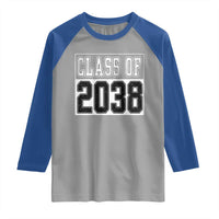 Class of 2038 Raglan Shirt Grow With Me To Graduation - Wonder Print Shop