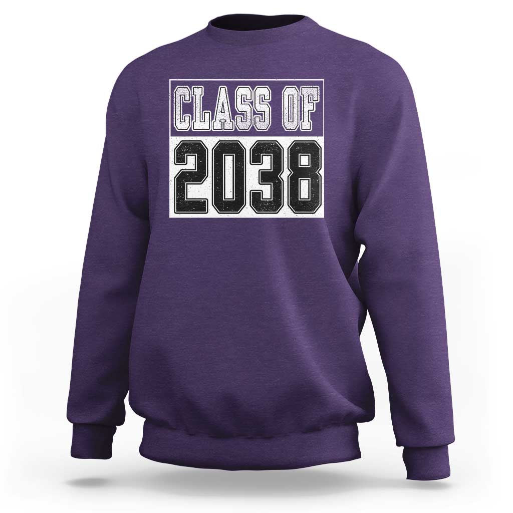 Class of 2038 Sweatshirt Grow With Me To Graduation - Wonder Print Shop