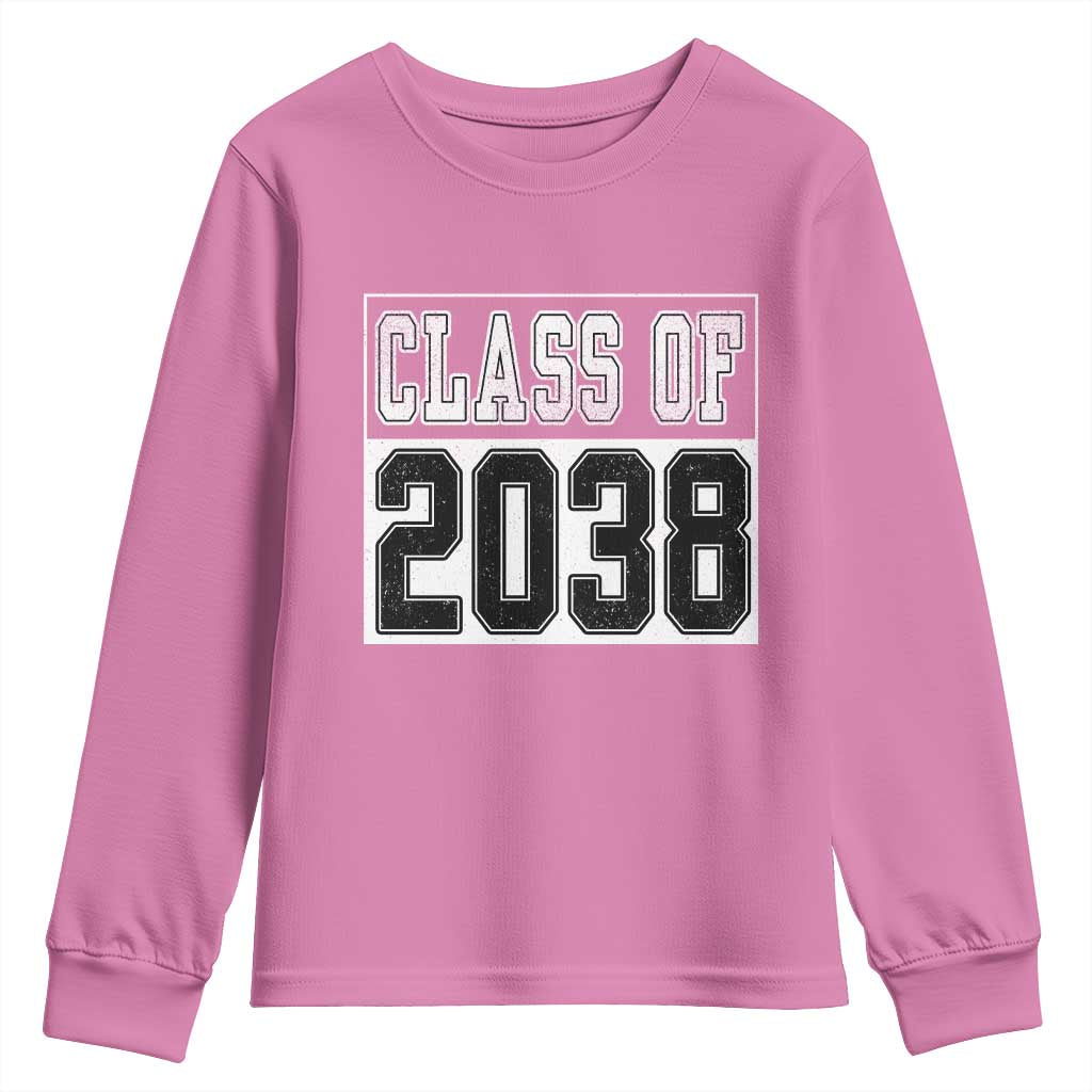 Class of 2038 Youth Sweatshirt Grow With Me To Graduation - Wonder Print Shop