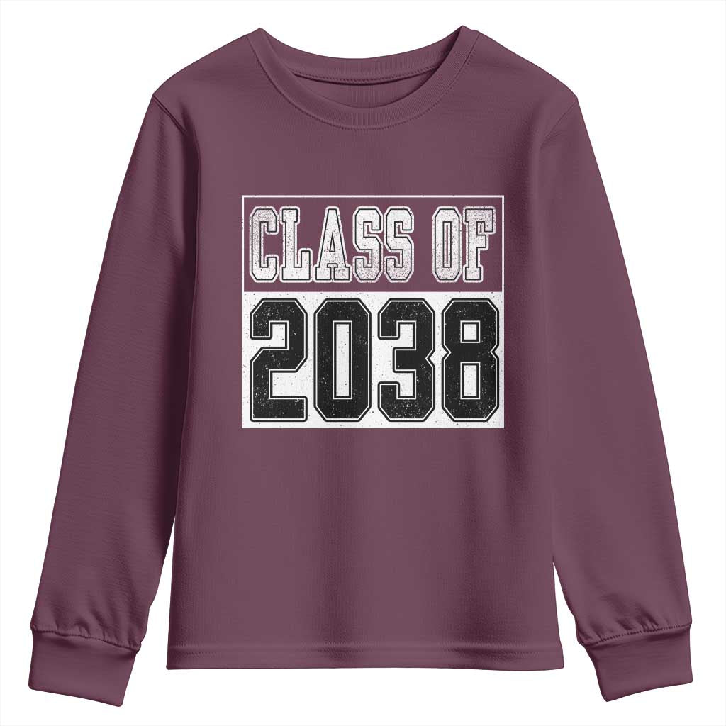 Class of 2038 Youth Sweatshirt Grow With Me To Graduation - Wonder Print Shop