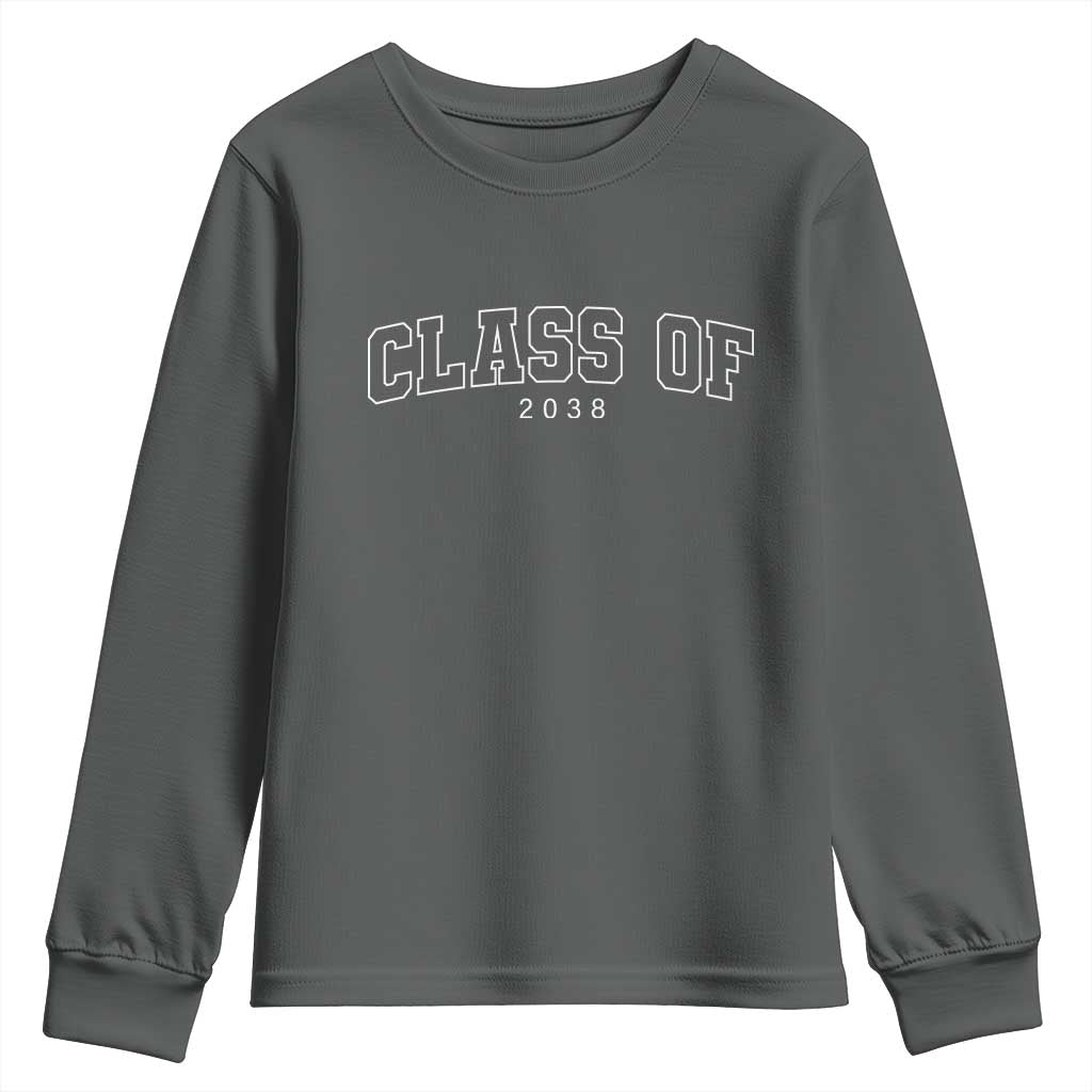 Class of 2038 Youth Sweatshirt First Day of School Grow With Me Graduation Gift - Wonder Print Shop