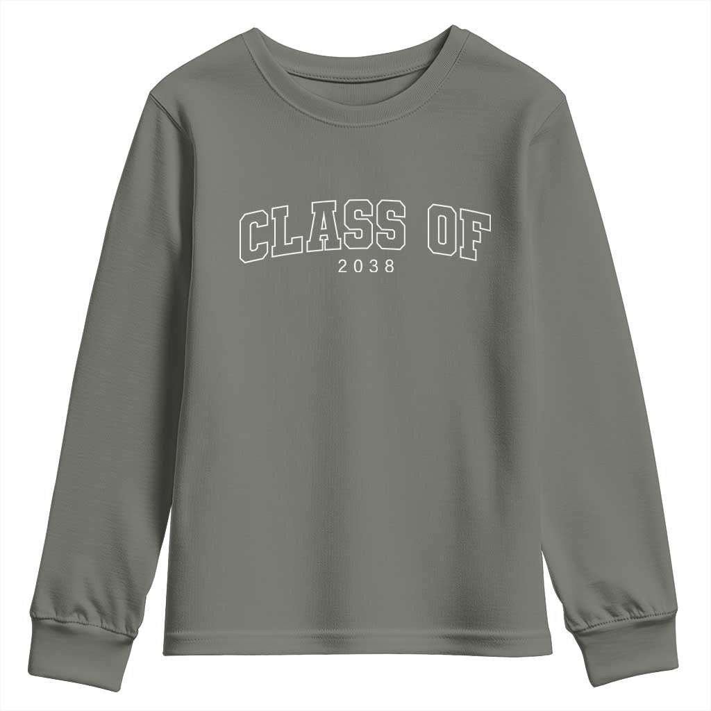 Class of 2038 Youth Sweatshirt First Day of School Grow With Me Graduation Gift - Wonder Print Shop