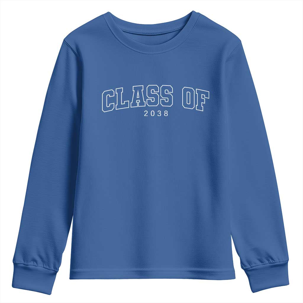 Class of 2038 Youth Sweatshirt First Day of School Grow With Me Graduation Gift - Wonder Print Shop