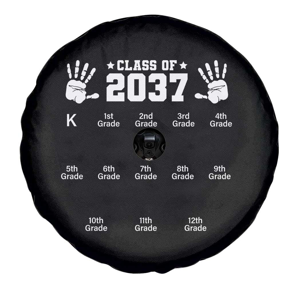 Class of 2037 Grow With Me Spare Tire Cover Handprint K to 12th Grade Graduation - Wonder Print Shop