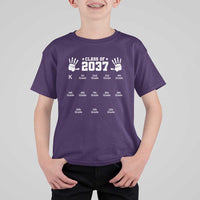 Class of 2037 Grow With Me T Shirt For Kid Handprint K to 12th Grade Graduation - Wonder Print Shop