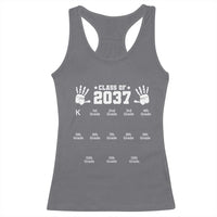 Class of 2037 Grow With Me Racerback Tank Top Handprint K to 12th Grade Graduation - Wonder Print Shop