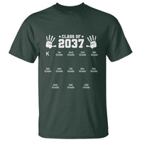 Class of 2037 Grow With Me T Shirt Handprint K to 12th Grade Graduation - Wonder Print Shop