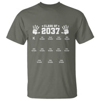 Class of 2037 Grow With Me T Shirt Handprint K to 12th Grade Graduation - Wonder Print Shop
