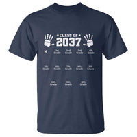 Class of 2037 Grow With Me T Shirt Handprint K to 12th Grade Graduation - Wonder Print Shop