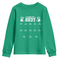 Class of 2037 Grow With Me Youth Sweatshirt Handprint K to 12th Grade Graduation - Wonder Print Shop