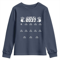 Class of 2037 Grow With Me Youth Sweatshirt Handprint K to 12th Grade Graduation - Wonder Print Shop