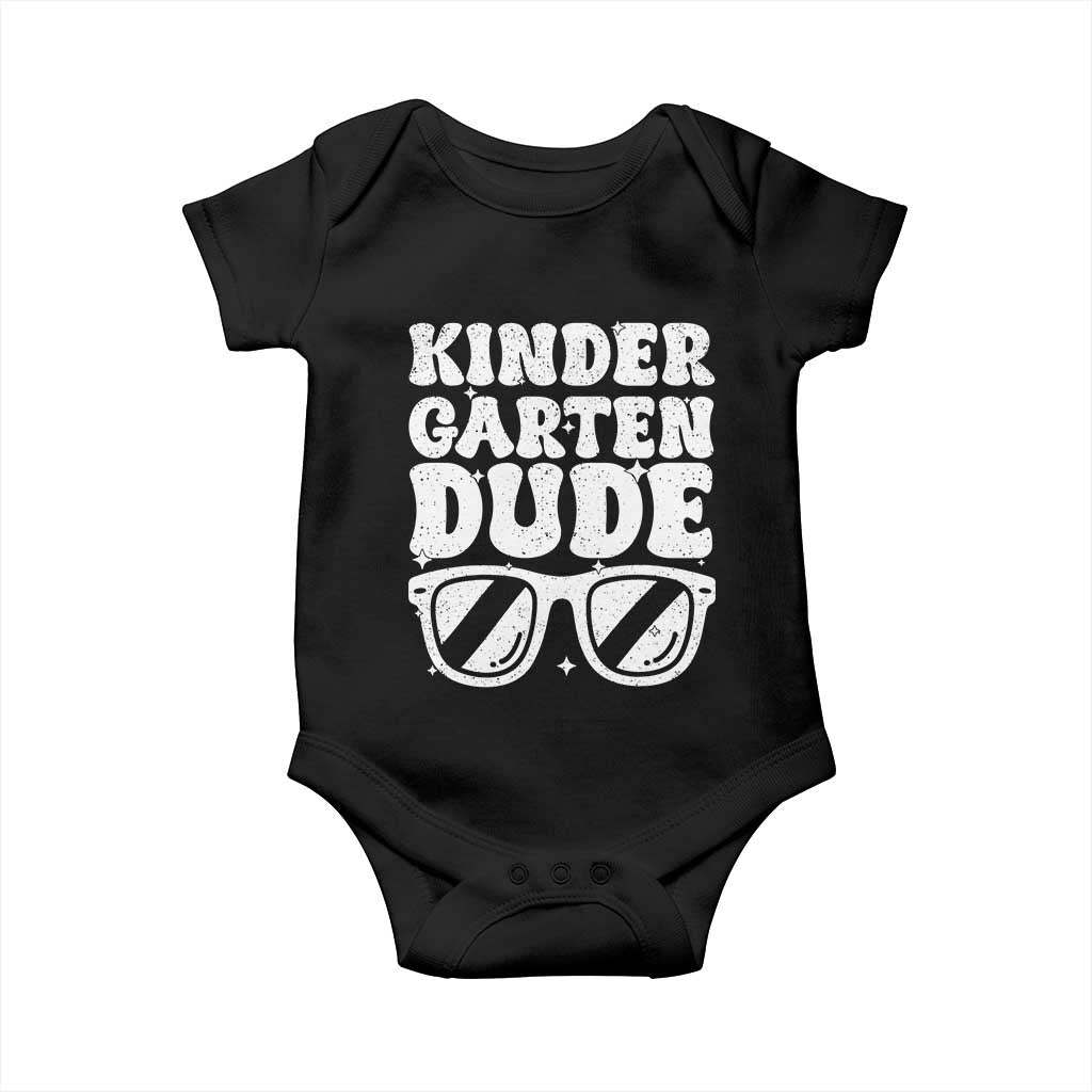 Kindergarten Dude Baby Onesie Funny Back to School First Day Of Kinder Graduation - Wonder Print Shop