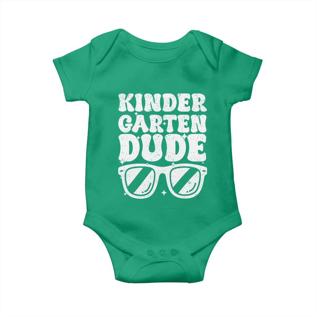 Kindergarten Dude Baby Onesie Funny Back to School First Day Of Kinder Graduation - Wonder Print Shop