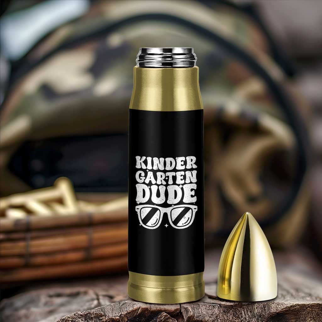 Kindergarten Dude Bullet Tumbler Funny Back to School First Day Of Kinder Graduation - Wonder Print Shop