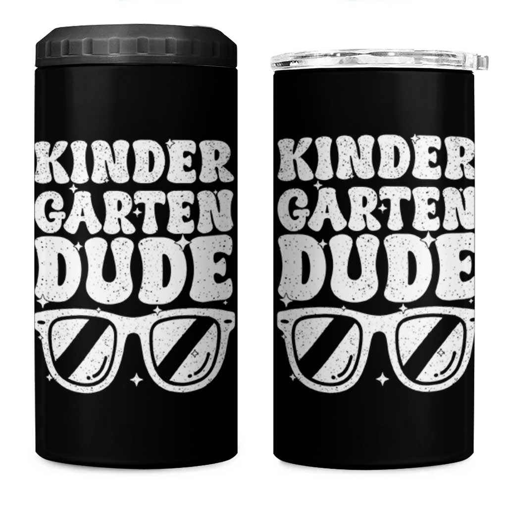 Kindergarten Dude 4 in 1 Can Cooler Tumbler Funny Back to School First Day Of Kinder Graduation - Wonder Print Shop