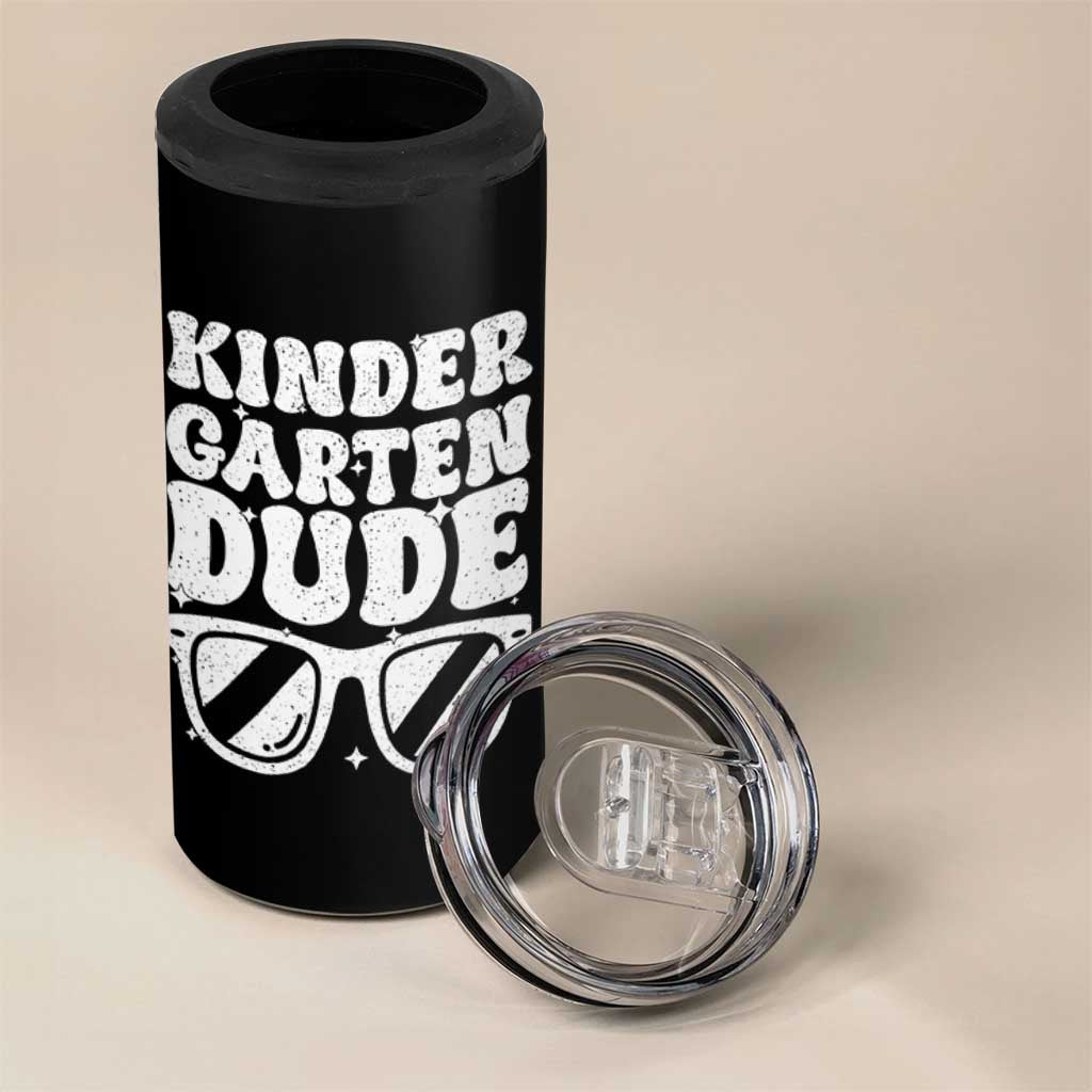 Kindergarten Dude 4 in 1 Can Cooler Tumbler Funny Back to School First Day Of Kinder Graduation - Wonder Print Shop