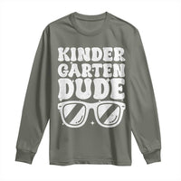 Kindergarten Dude Long Sleeve Shirt Funny Back to School First Day Of Kinder Graduation - Wonder Print Shop