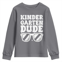 Kindergarten Dude Youth Sweatshirt Funny Back to School First Day Of Kinder Graduation - Wonder Print Shop