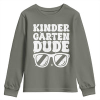 Kindergarten Dude Youth Sweatshirt Funny Back to School First Day Of Kinder Graduation - Wonder Print Shop