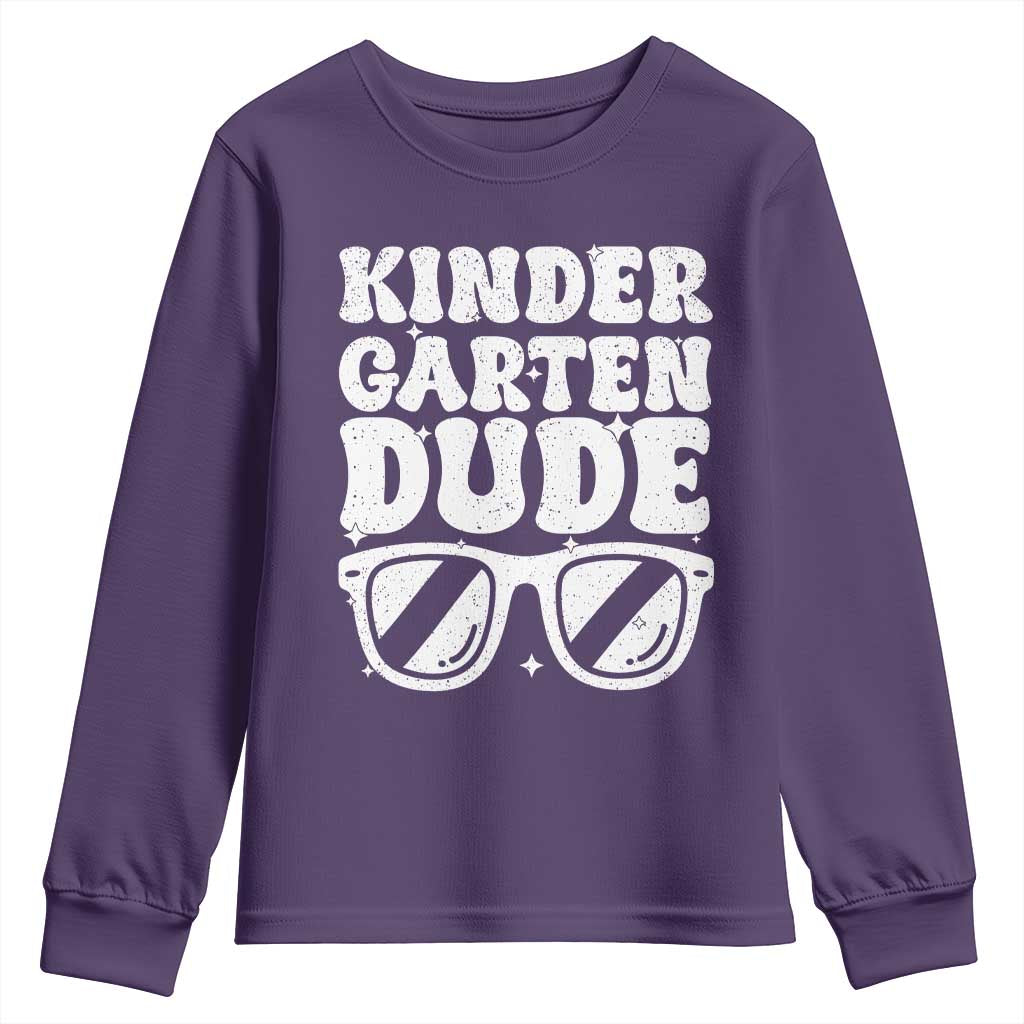 Kindergarten Dude Youth Sweatshirt Funny Back to School First Day Of Kinder Graduation - Wonder Print Shop
