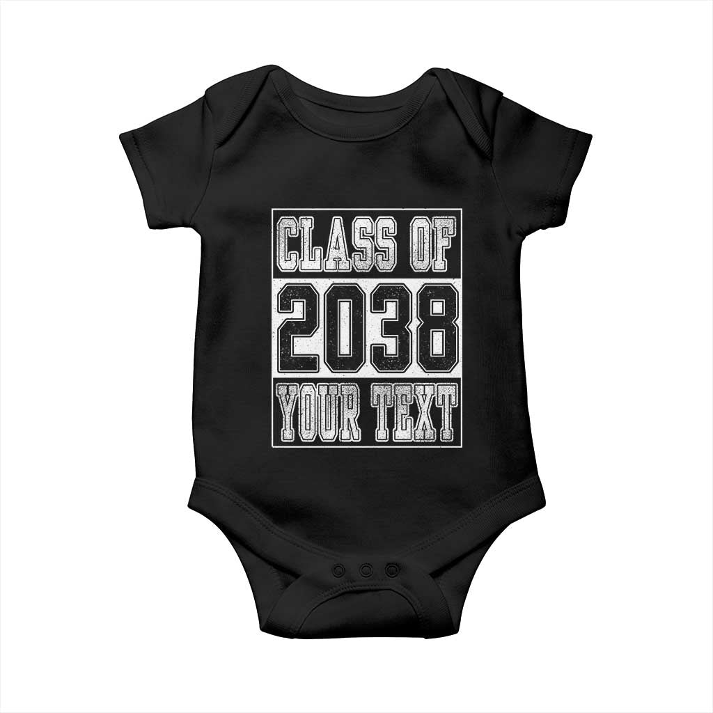 Personalized Class of 2038 Baby Onesie Custom Name Grow With Me To Graduation - Wonder Print Shop