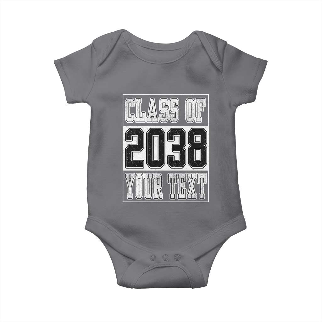 Personalized Class of 2038 Baby Onesie Custom Name Grow With Me To Graduation - Wonder Print Shop