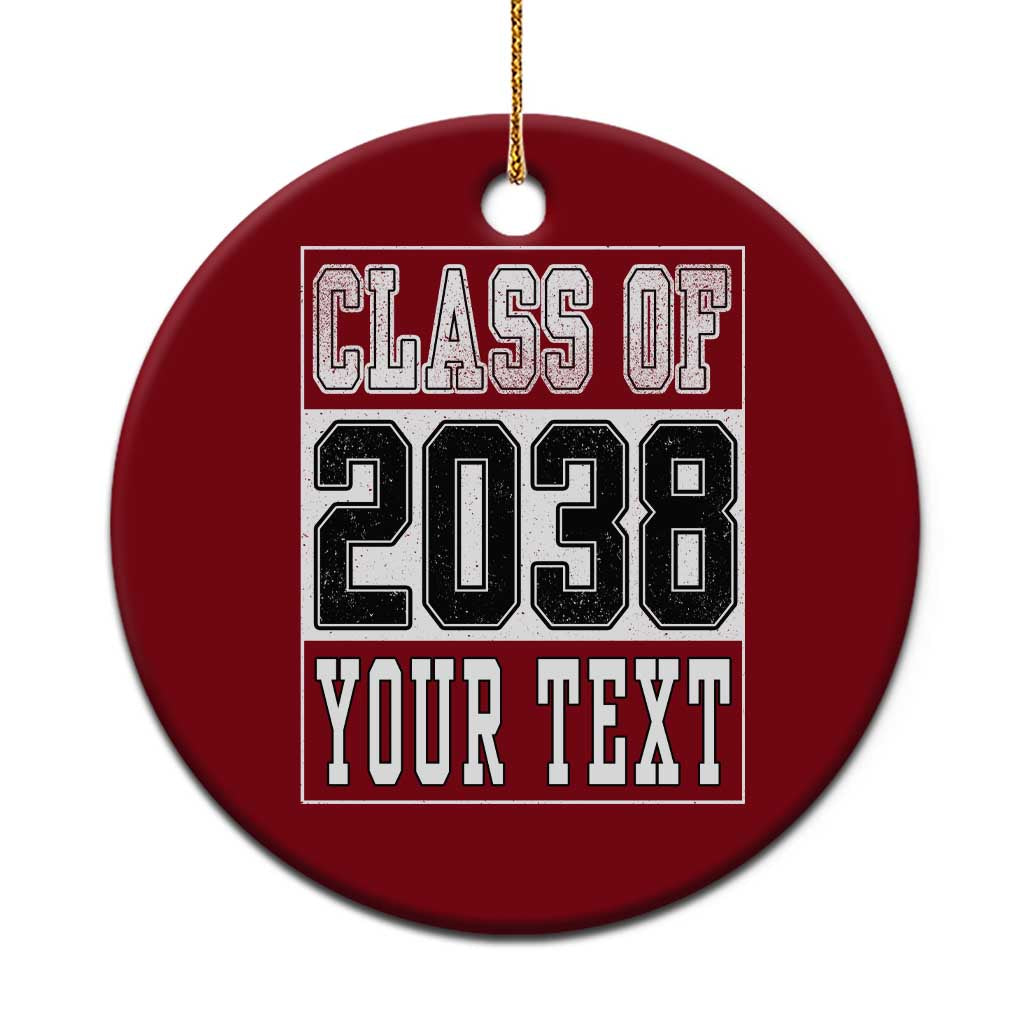 Personalized Class of 2038 Ceramic Ornament Custom Name Grow With Me To Graduation - Wonder Print Shop