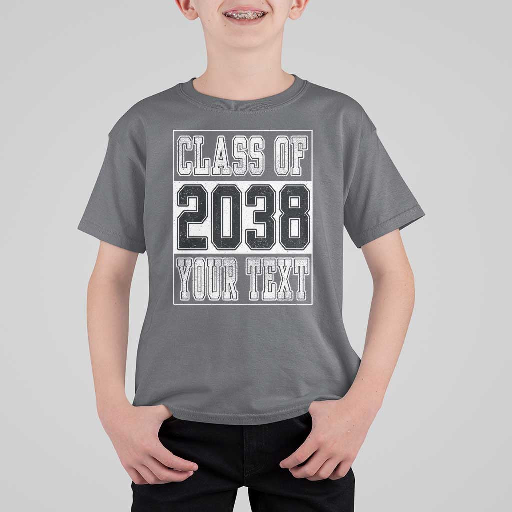 Personalized Class of 2038 T Shirt For Kid Custom Name Grow With Me To Graduation - Wonder Print Shop