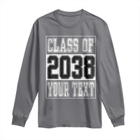 Personalized Class of 2038 Long Sleeve Shirt Custom Name Grow With Me To Graduation - Wonder Print Shop