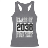 Personalized Class of 2038 Racerback Tank Top Custom Name Grow With Me To Graduation - Wonder Print Shop
