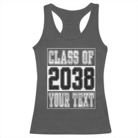 Personalized Class of 2038 Racerback Tank Top Custom Name Grow With Me To Graduation - Wonder Print Shop