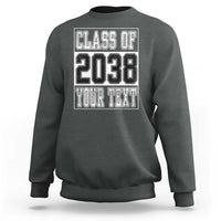 Personalized Class of 2038 Sweatshirt Custom Name Grow With Me To Graduation - Wonder Print Shop
