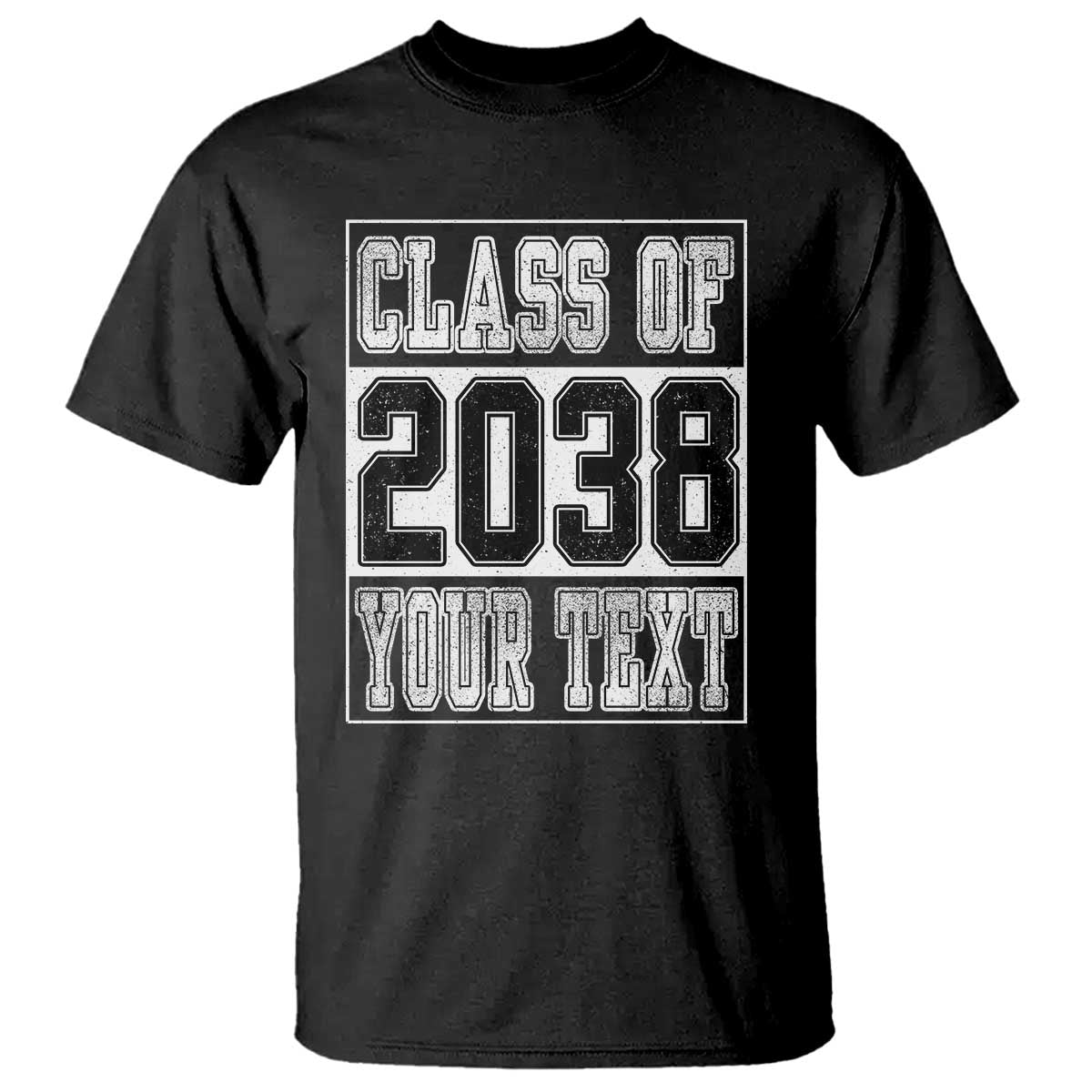 Personalized Class of 2038 T Shirt Custom Name Grow With Me To Graduation - Wonder Print Shop