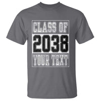 Personalized Class of 2038 T Shirt Custom Name Grow With Me To Graduation - Wonder Print Shop
