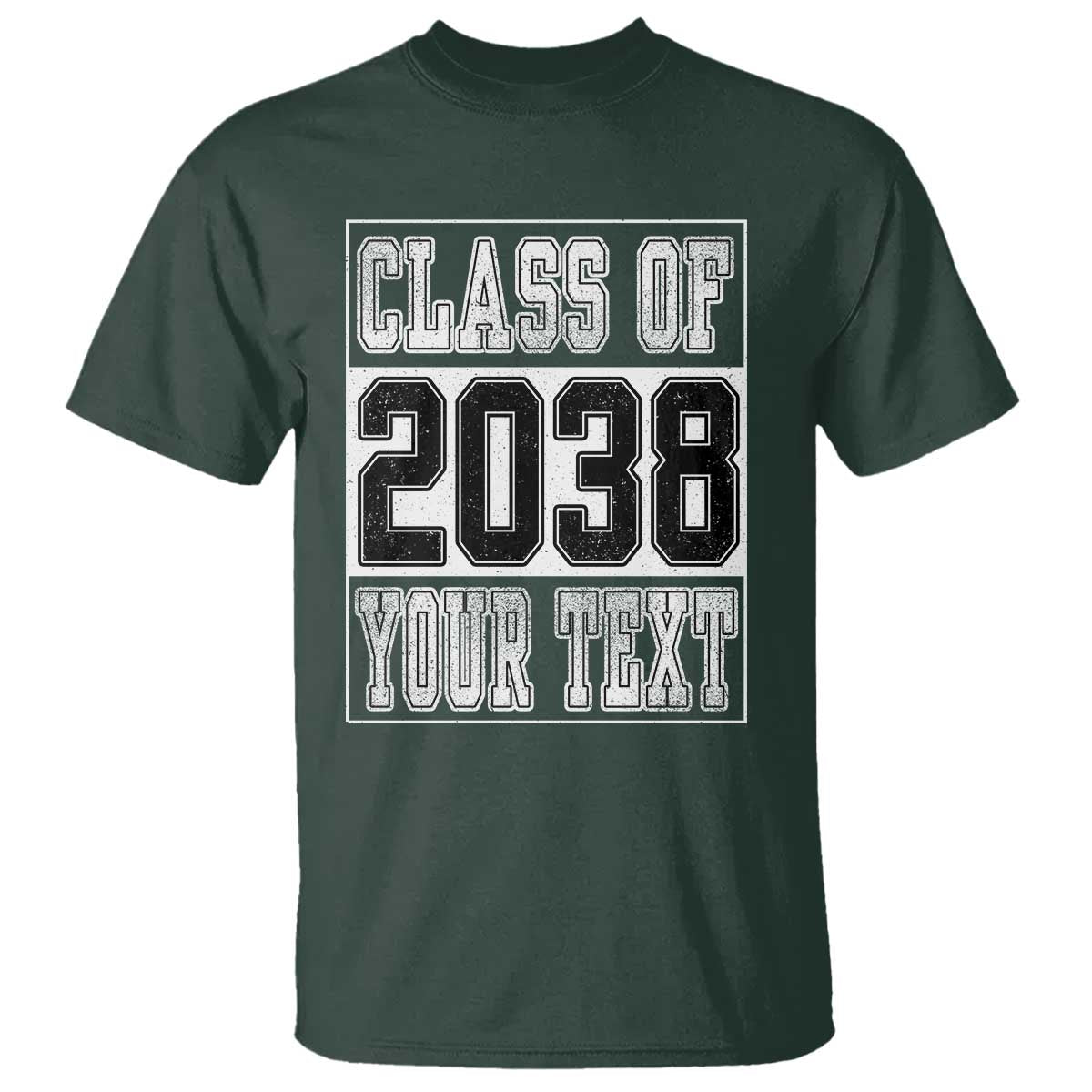 Personalized Class of 2038 T Shirt Custom Name Grow With Me To Graduation - Wonder Print Shop
