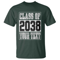 Personalized Class of 2038 T Shirt Custom Name Grow With Me To Graduation - Wonder Print Shop